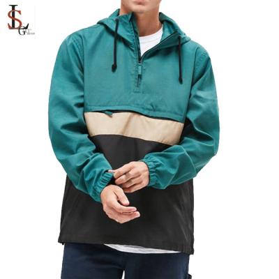 China Wholesale Custom Color Zipper Anorak Jacket Waterproof Quarter Block Waterproof Jacket Men for sale