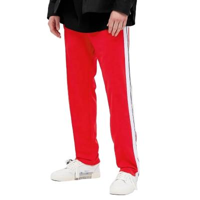 China Streetwear brand anti-pilling polyester taped Trackpants Custom Side Stripe Track Pants Men Sweatpants for sale