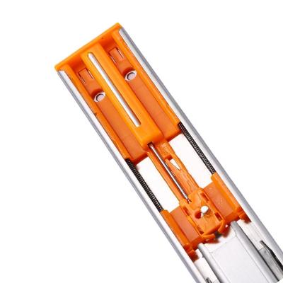 China Desktop 45 mm Soft Narrow Telescopic Drawer Slide Double Slide Channel Slide Rail for sale