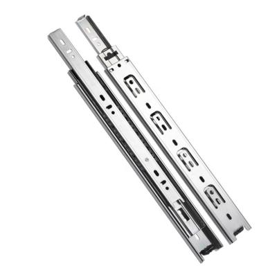 China Modern Furniture Fittings Cabinet Hardware 45mm Ball Bearing Telescopic Drawer Slide for sale