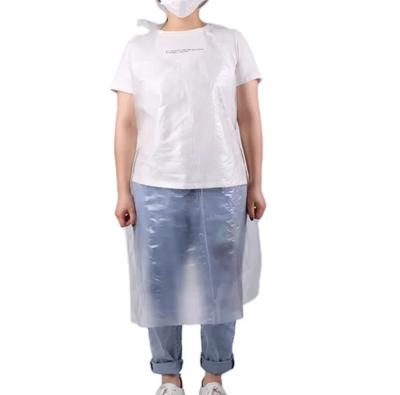 China waterproof plastic protective HDPE LDPE disposable pe apron disposable apron medical without sleeves for sale