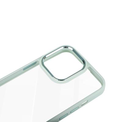 China Shockproof Protective Case Back Cover Square Clear Drop-proof Soft PC Glass Phone Case For iPhone14 for sale