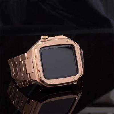 China Dirt Resistant Metal Smart Apple Watch Accessories Luxury Metal Wrist Strap Strap Band For Iwatch Series for sale