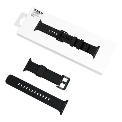 China Dirt Resistant Low Price Detachable Reusable Breathable Odorless I Watch Silicone Watch Strap for sale