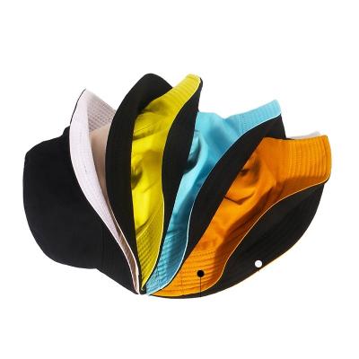 China Fashion Solid Color Leisure Bucket Hats Fisherman Travel Summer Wide Brim Hat Men Women Casual Flat Top For Outdoor Sports Sun Visor for sale