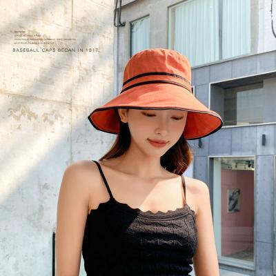 China Lady Gardening Bucket Caps Casual Hot Sale Fashion Fishing Hats Wide Brim Sunproof Bucket Hats for sale