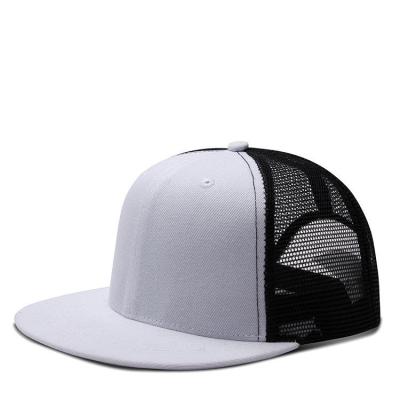 China JOINT Custom Baseball Cap Trucker Hat White Structured Cotton Front Low MOQ snapback snapback and mesh back for sale