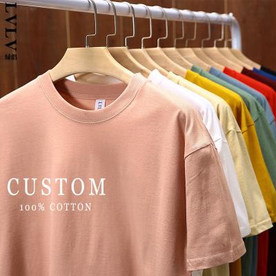 China Anti-Wrinkle First Class Quality 100% Cotton Custom Logo Men T-shirt Printing Custom T-shirt Printing Plain T-shirt Oversized T-shirt for sale