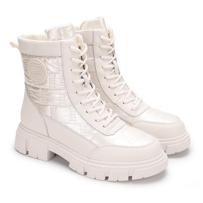 China Latest 2021 Genuine Leather Casual Genuine Leather OEM Fancy Type Ankle Size Women Winter Boots Ladies Shoes for sale