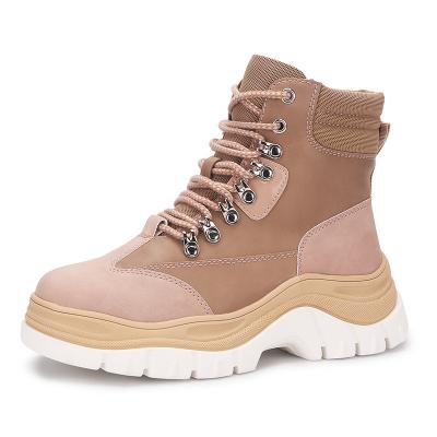 China Classic Type Thermal Mesh Striping Khaki Girls Boot Shoes For Autumn Winter Women Sneaker Boot for sale