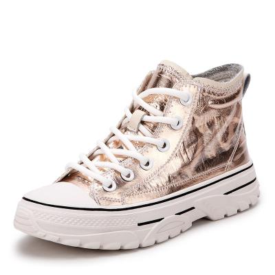 China Hot Anti-odor Popular Women's Sneakers High Top Female Casual Shoes Flat Shoes for sale