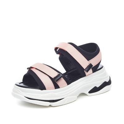 China Fashion Trend Summer New Thick Unique Sandals For Women Fashion Beach Shoes Open Toe Wrap Ladies Fancy Sandal for sale