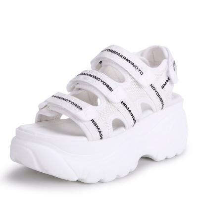 China Anti-Smell Sports Soft Bottom Women's Buckle Strap Sandal Thickening Casual Ladies Sandals Students Letter Soft Bottom Shoes for sale