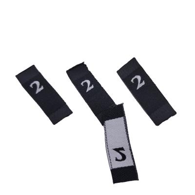 China Other Custom Logo Clothing Size Label High Quality End Pleat Black Shirt Neck Garment Labels for sale