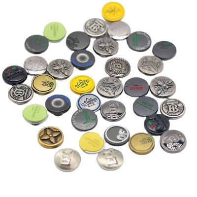 China Viable Factory Wholesale Custom Brand Logo Cloth Clothing Jean Buttons Zinc Alloy Buttons For Jeans for sale