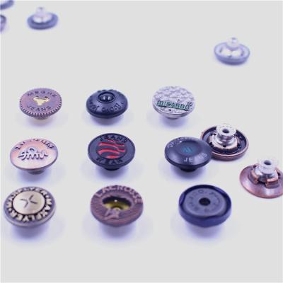 China Hot Sale Cheap Custom Jean Clothes Button Covers High Quality Dry Cleaning Price Fashion Gold Buttons for sale