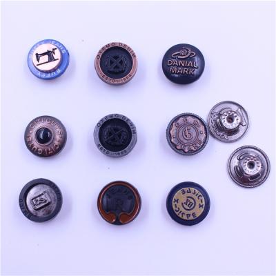 China Hot Selling Cheap Custom Jean Shirt Clothes Button Covers High Quality Dry Cleaning Price Fashion Gold Buttons for sale