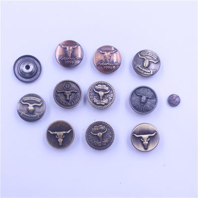 China New Design Dry Cleaning Best Price Fashion Metal Buttons New Arrivals High Quality Jean Clothes Button Covers for sale