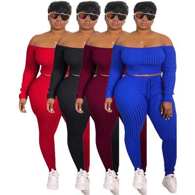 China 2021 breathable plus size women's clothing fashion women fall clothes high quality outfits women's two-piece set clothing for sale