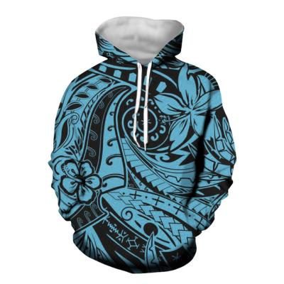 China Anti-Wrinkle Wholesale Oversized Hoodies Designer Vintage Custom Polynesian Red Traditional Tribal Sweatshirt for sale