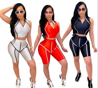 China Plus Size Plus Size Sportswear Women Workout 2 Piece Set Plus Size Women Clothing Women Joggers Overalls Set Short Tracksuit for sale