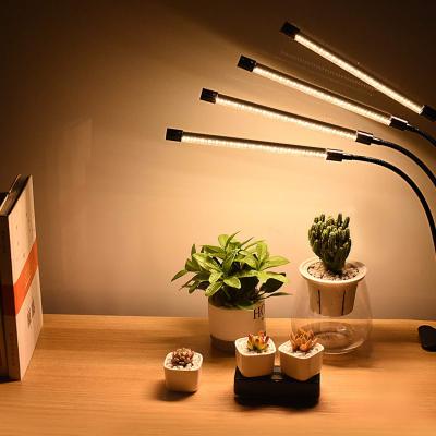 China Seed Starting Full Spectrum 4 USB Gooseneck Succulent Head Indoor Desktop Flexible Arm Clip 360 Degree Led To Grow Lightweight for sale