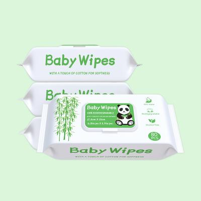 China OEM Baby Biodegradable Bamboo Organic Water Cleaning Cloths With Kraft Paper Packaging for sale