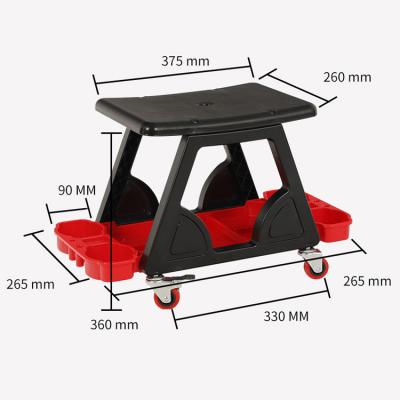 China Heavy Duty Dirt Wash Station Beauty Stool Resting Movable Work Stool Polishing Stool Crawling Tool for sale