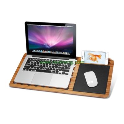 China Multifunctional Dirt Resistant Bamboo Portable Folding Laptop Stands Bamboo Tray Desk Cooling Pad for sale