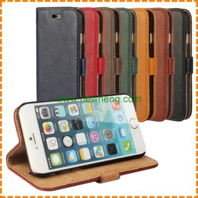 China High Quality Dirt Resistant Tree Bark Pattern Flip Cheap Cell Phone Leather Cases For iphone 6 for sale