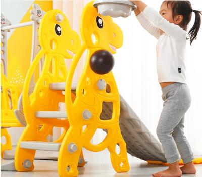 China Fun Toy Preschool Household Swing Set Kids Small Indoor Slides Plastic Slide for sale