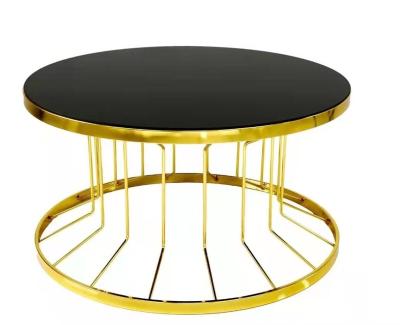 China Coffee Table Tea Tables Base Frame in Gold Color Stainless Steel Material dining table with marble for sale