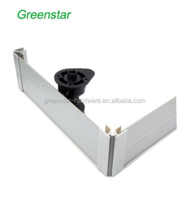 China New designed PVC skirting board Kitchen Cabinet Skirting 150 mm brushed aluminium plastic kitchen plinth baseboard for sale