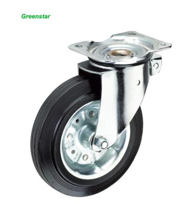 China 8 Inch Wear-Resistant Plate PVC Grey Wheel Caster Trash Bin Caster and Wheels for sale