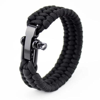 China Outdoor Camping Hiking Traveling Wholesale Camping Bracelet, Paracord Bracelet, Men Door Knife With Paracord Survival Bracelet for sale