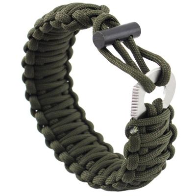 China Multifunctional custom logo paracord bracelet, adjustable paracord bracelet with fire starter for sale