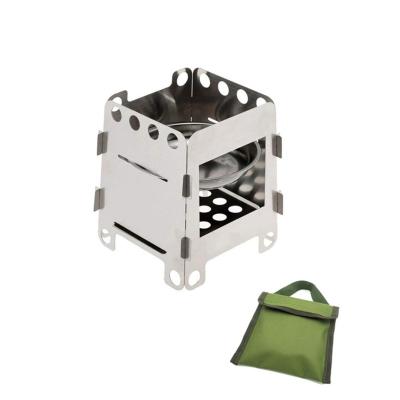 China Outdoor Camping Hiking Mini Portable Outdoor Wood Burning Backpacking Traveling Camp Grill Hot Sale Camping Stove for sale