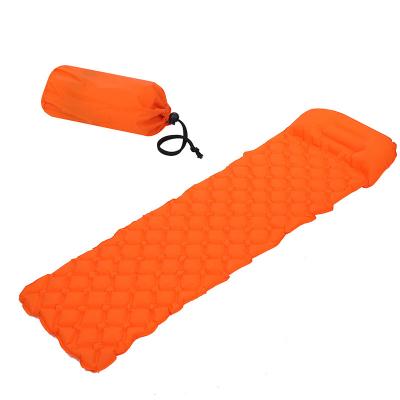 China Portable Ultralight Protective TPU Outdoor Foam Inflatable Camping Sleeping Mat With Pillow For Traveling Backpacking for sale