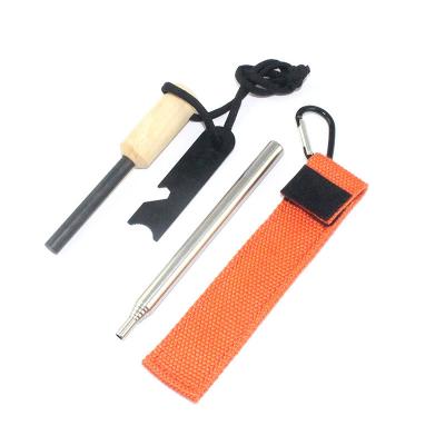 China Outdoor Camping Increasing Camping Equipment Moving Outdoor Fire Starter with Scraper and Rope, 2021 New Arrival Product Fire Starter Flint Set for sale