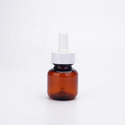 China 40ml Single With Pump PETG Plastic Cosmetic Dropper Bottle Cute Skin Care Packaging for sale