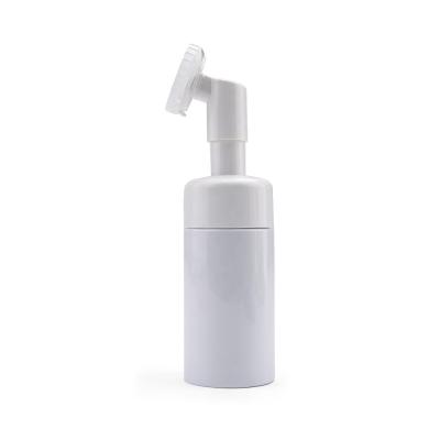 China Personal Skin Care Packaging Face Wash Plastic Foam Soap With Brush PET Foam Pump Bottle 100ml for sale