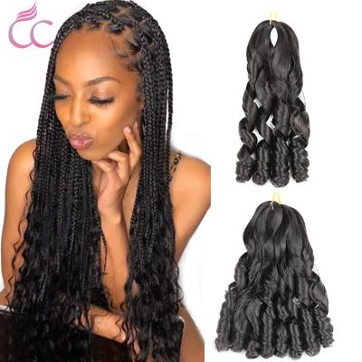 China High Quality With 2021 Factory Wholesale Price Hot Selling 22Inch Wave Hair Spiral Curly Braids Loose French Curls Wavy French Curls Synthetic Braiding Hair for sale