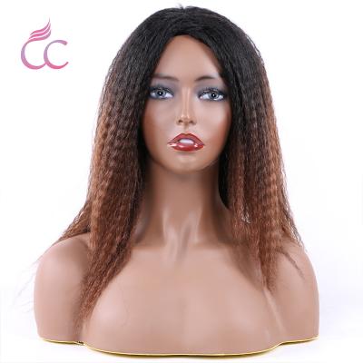 China Wholesale cheap curly straight synthetic ombre hair yaki wig long curly wigs for women for sale