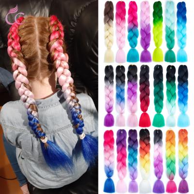 China High Quality With Factory Wholesale Price Jumbo Braiding Expression Hair Braids 24/41 Inch Ombre Braid Synthetic Hair Extensions for sale