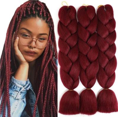 China High Quality With Factory Wholesale Price Synthetic Braiding Hair 24 Inch Jumbo Braid Yaki Ombre Hair Braids Hair Attachments for sale