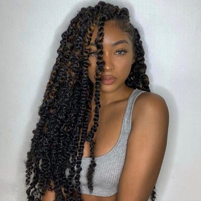 China High quality with factory wholesale price passion twist crochet hair braids, african fashion synthetic hair extension, wavy water wave passion twist hair for sale