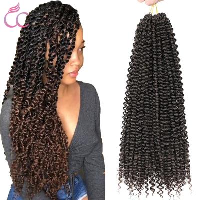 China High quality with factory wholesale price Nubian synthetic pre twist passion water wave to crochet synthetic passion curly twist hair braid hair for sale