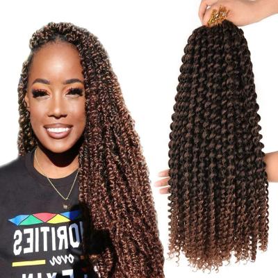 China High quality with factory wholesale price passion twist hair 18inch loop passion twist crochet synthetic braiding hair water wave braid for twist crochet hair passion for sale