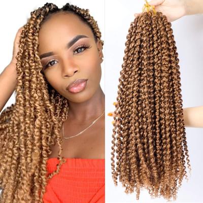 China High quality with factory wholesale price 18 inch water wave pre twisted passion twist hair synthetic hair extensions Ombre braiding crochet hair for sale