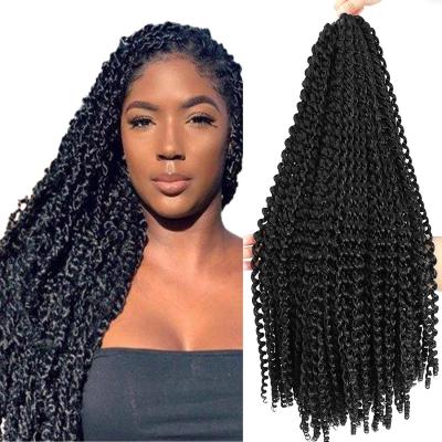 China High quality with popular factory wholesale price passion twist hair 18 INCH water wave crochet hair pre twisted synthetic passion hair extensions for sale